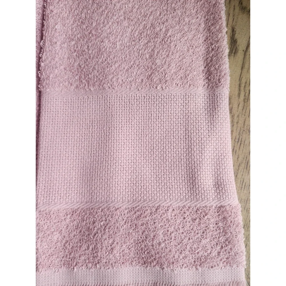 Charles Craft Towel Hand Towel Pink Rose Cross Stitch 100% Cotton New Embroidery